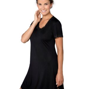 Silk Jersey Nightgown w.Sleeve